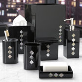 Vegas Bath Accessory Collection in Black