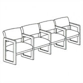 Classic Four Seats with Open Back