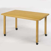 Contemporary Series Rectangular Gathering Table (4 Post Base with Casters)
