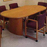 Contemporary Series 96"  Oval Conference Table (curved panel base)