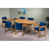 Contemporary Series 96" Oval Conference Table (Trestle Base)