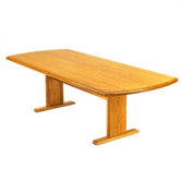 Contemporary Series 60" Curved End Gathering Table (Trestle Base)