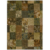 Home Nylon Light Multi Leaf Batik Rug