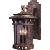 Santa Barbara Vx 3 Light Outdoor Wall Light with Seedy Glass