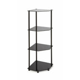 Midnight 4 Tier Corner Shelf in Black