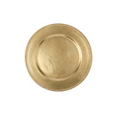 Lacquer 13" Beaded Round Charger Plate