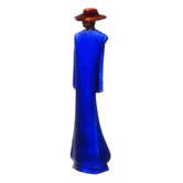 Catwalk Man in Blue Trenchcoat Sculpture