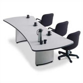 96" Wide Presentation Top Conference Table with Curved Plinth Base
