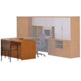 Unity Executive Extended Full Pedestal Corner Desk with 2 Box Drawers