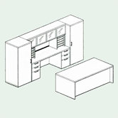 Unity Executive Series Standard Desk Office Suite