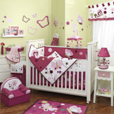 Raspberry Swirl Crib Bedding Collection