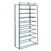 36" Wide Clipper Bin Unit - 9 Openings
