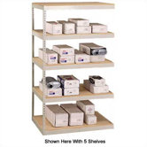 72" & 96" Wide Double Rivet Units (with Center Support) - 5 Shelf Add-On Unit, w/ Channel Beams