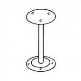 Bench Pedestals - Heavy Duty, Steel Tube with Flanges