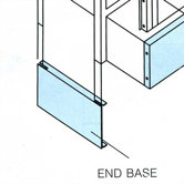 End Bases, Single Row - for Lockers with Legs
