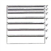 Clipper Specialty Shelving - Modular Drawer Kits for 36" Wide Clipper Shelving - 7 Drawers