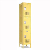 Invincible II Lockers- Triple Tier- 1- Section (Unassembled)