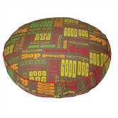 "Good Dog" Pattern Round Pet Bed