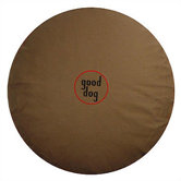 "Good Dog" Logo Round Pet Bed in Olive Green