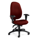High-Back Pneumatic Multi-Tilter Office Chair with T-Arms