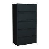 1900P Series Five Drawer Lateral File in Black