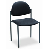 Comet Armless Stacking Chair with Rounded Back and Frame
