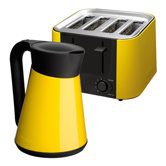 Daytona Kettle and 4 Slice Toaster Set in Yellow