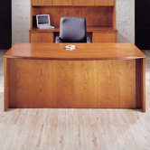 Forte 72" W Full Double Pedestal Bow Front Executive Desk - 3 File/ 2 Box Drawers