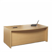 Bravo Panel 72" W Double Pedestal Bowed Front Executive Desk