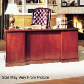 Legacy Single Pedestal Veneer Executive Desk