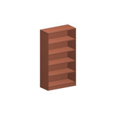Hyperwork 65" H Five Shelf Bookcase