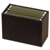 1000 Series Classic Leather Hanging File Folder Box in Black