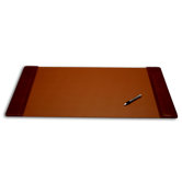 1000 Series Classic Leather 34 x 20 Side-Rail Desk Pad in Mocha