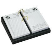 1000 Series Classic Leather 4.5 x 8 Calendar Holder Base in Black