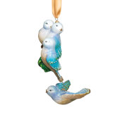 European Handmade Glass Blown Ornaments Four Calling Birds