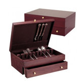Promotional Mahogany Silverware Chest with Brown Lining