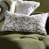Salta Pillow in White / Slate
