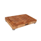 BoosBlock Maple Cutting Board with Stainless Steel Bun Feet