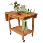BoosBlock Deluxe Kitchen Cart with Butcher Block Top