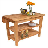 BoosBlock Kitchen Island with Butcher Block Top