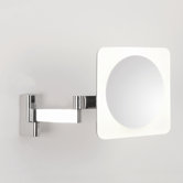 Niimi Square Bathroom Magnifying Mirror Light in Polished Chrome
