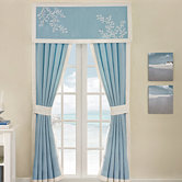 Coastline Tailored Valance in Aqua