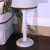 Blue Chocolate White Candlesitck Lamp Base