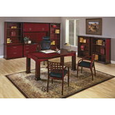 Mendocino Executive Bow Front Standard Desk Office Suite