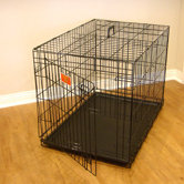 Single Door Folding Coated Steel Wire Dog Crate