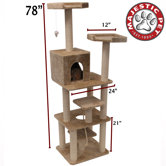 78" Casita Fur Cat Tree