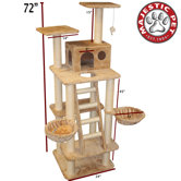 72" Casita Fur Cat Tree
