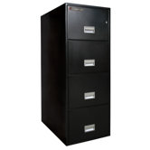 1 Hr Fireproof Key Lock 4 Drawer Letter File Safe
