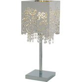 Lattice Table Lamp in Polished Chrome
