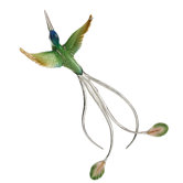 Long Tail Hummingbird Pin